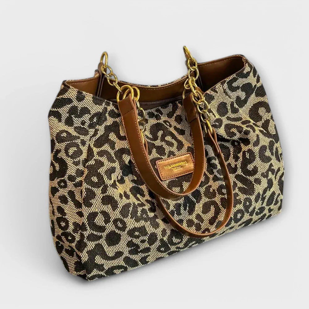 Savannah Leopard Canvas Tote