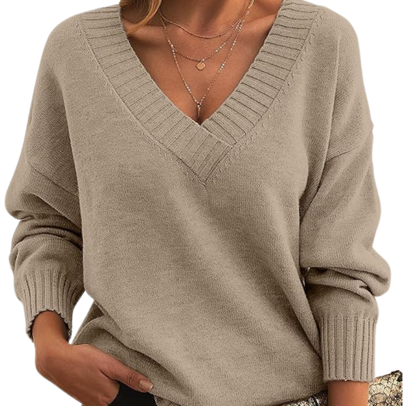 Luxe Cashmere V-Neck Sweater – Everyday Chic