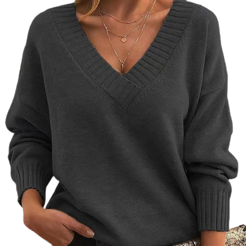 Luxe Cashmere V-Neck Sweater – Everyday Chic