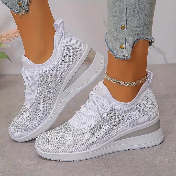 Elegant Orthopedic Sneakers with Sparkling