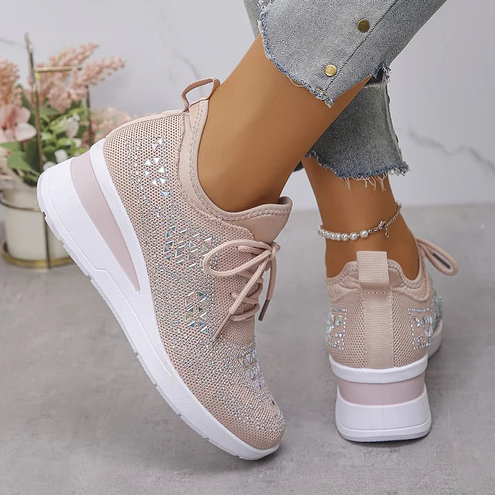 Elegant Orthopedic Sneakers with Sparkling