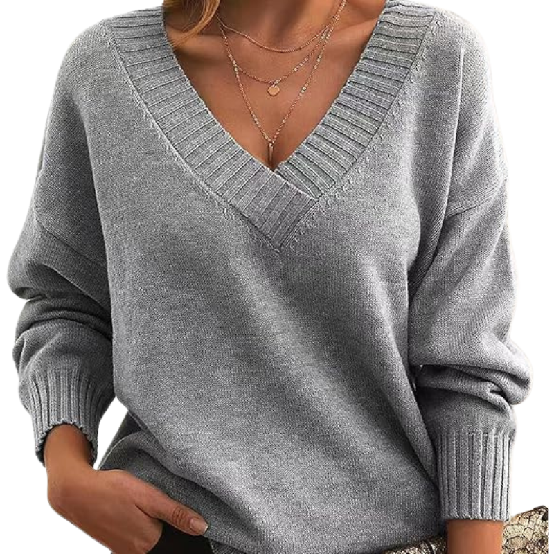 Luxe Cashmere V-Neck Sweater – Everyday Chic