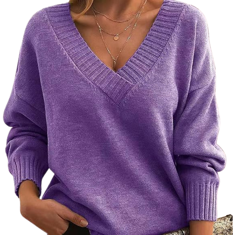 Luxe Cashmere V-Neck Sweater – Everyday Chic