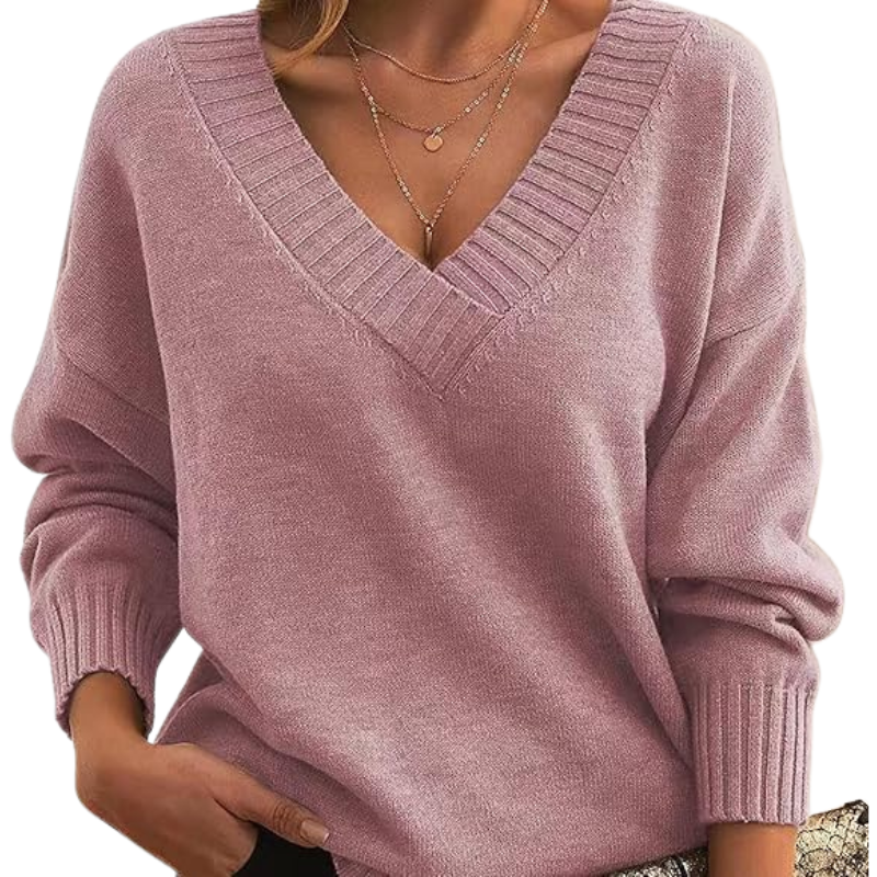 Luxe Cashmere V-Neck Sweater – Everyday Chic