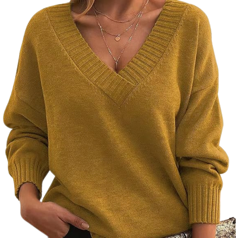 Luxe Cashmere V-Neck Sweater – Everyday Chic