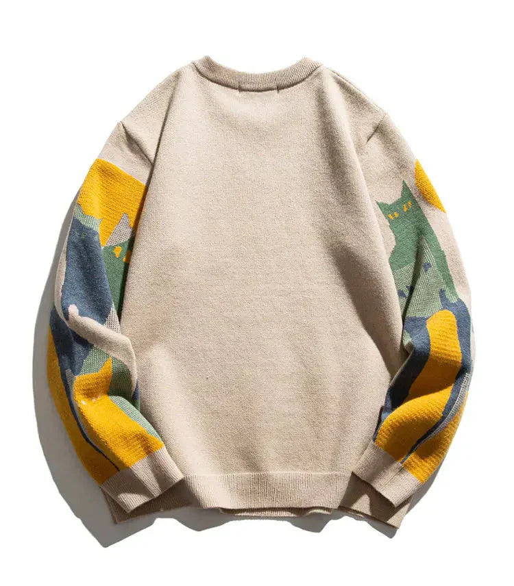 Moonlit Cat Knit Sweater