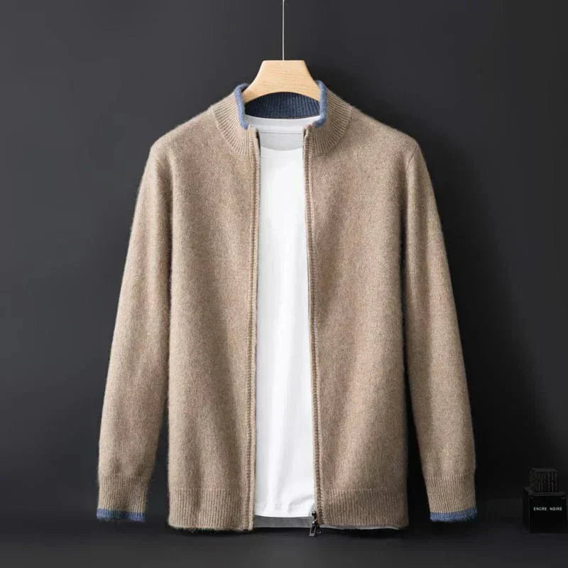 Wellington Zip-Up Knit Sweater