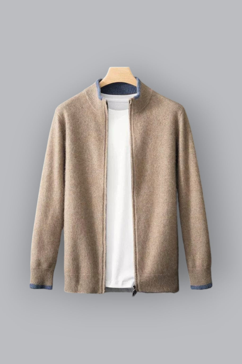 Wellington Zip-Up Knit Sweater