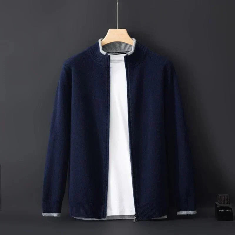 Wellington Zip-Up Knit Sweater