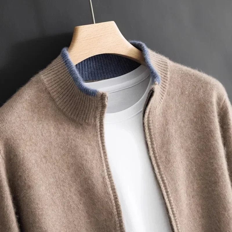 Wellington Zip-Up Knit Sweater
