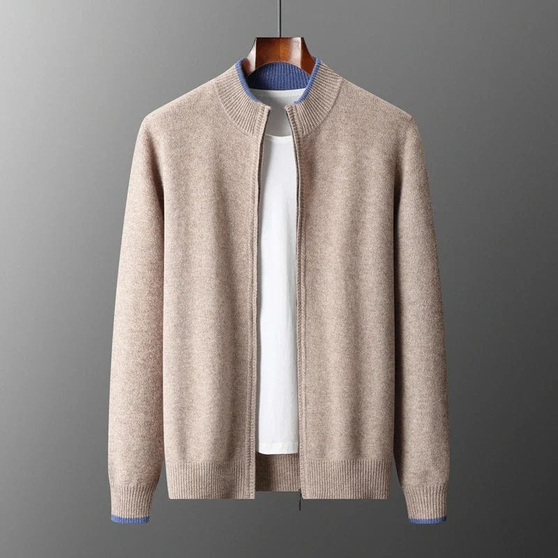Wellington Zip-Up Knit Sweater