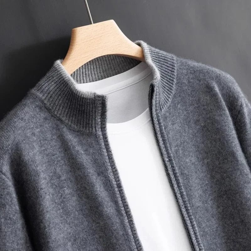 Wellington Zip-Up Knit Sweater