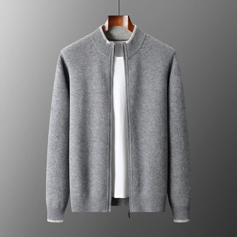 Wellington Zip-Up Knit Sweater