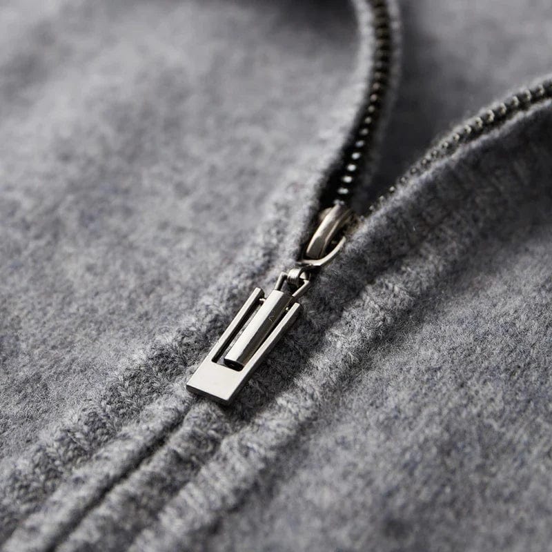 Wellington Zip-Up Knit Sweater