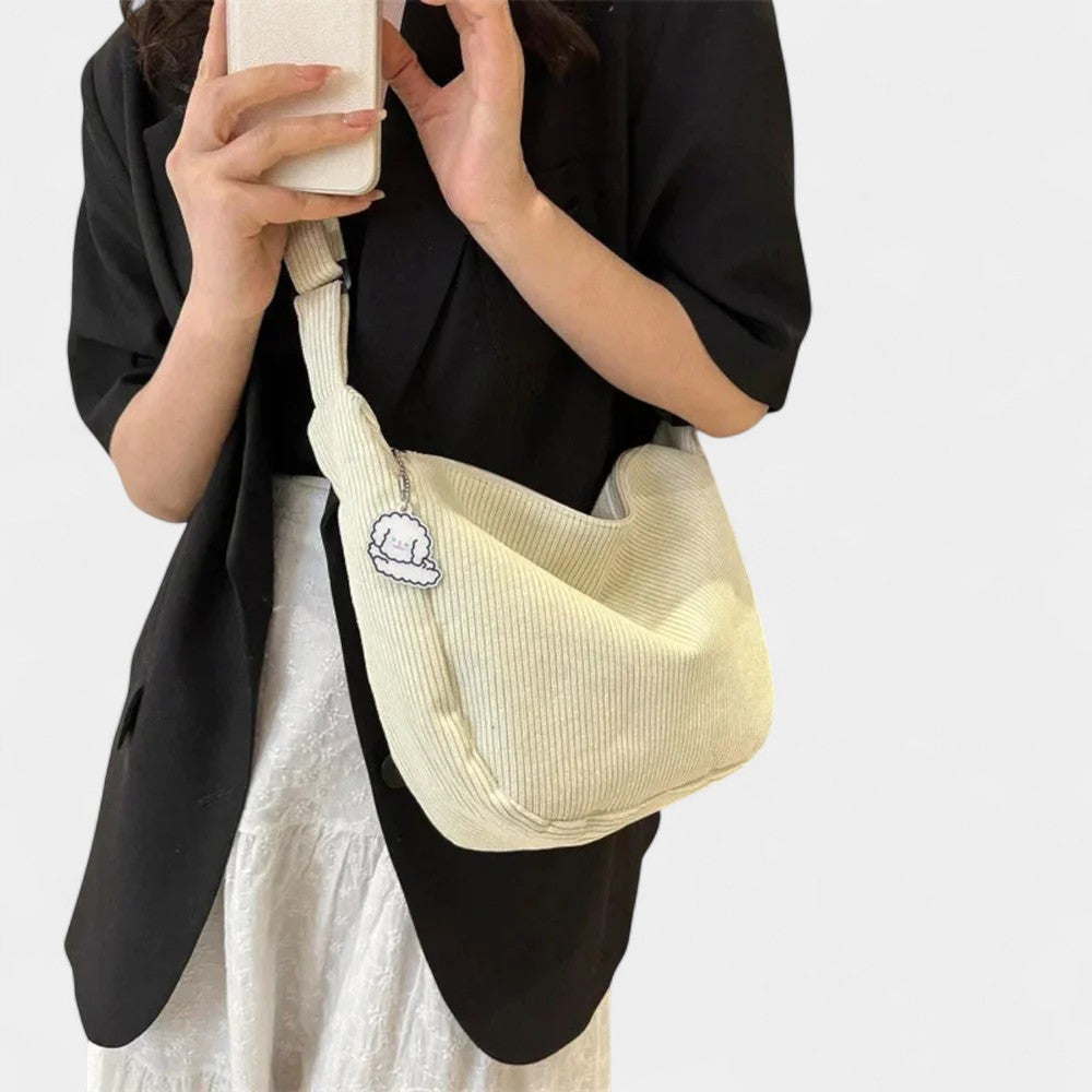 Aria Corduroy Shoulder Bag