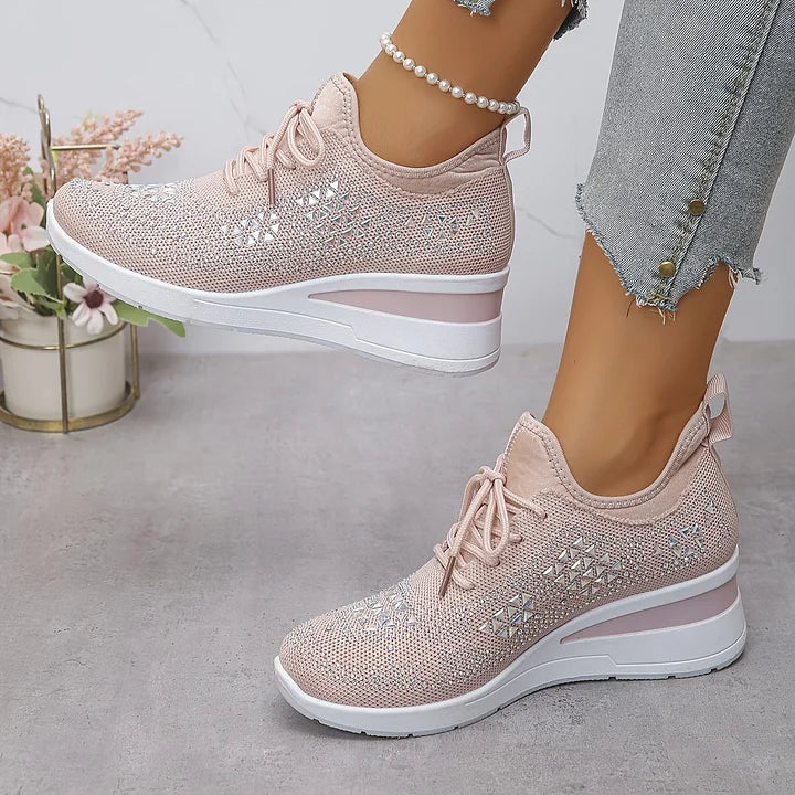 Elegant Orthopedic Sneakers with Sparkling