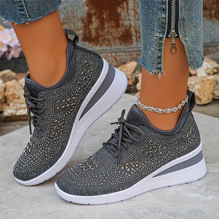 Elegant Orthopedic Sneakers with Sparkling