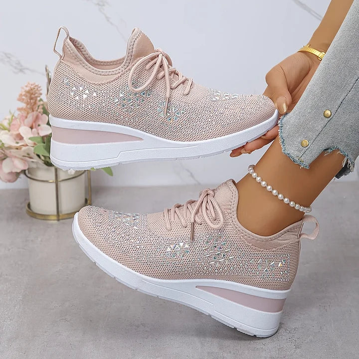 Elegant Orthopedic Sneakers with Sparkling