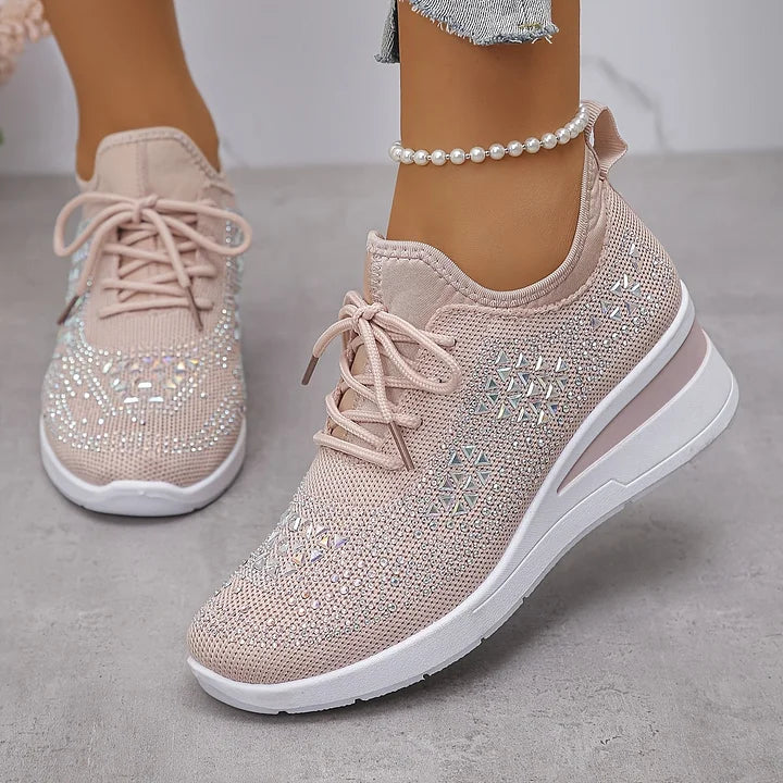 Elegant Orthopedic Sneakers with Sparkling