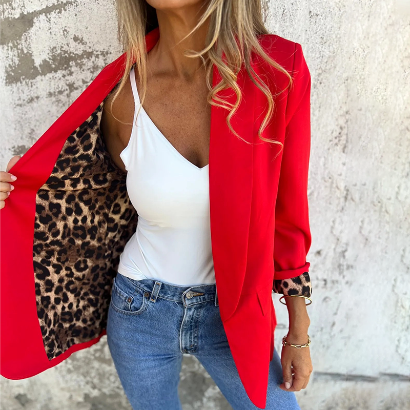 Reversible Leopard-Lined Blazer